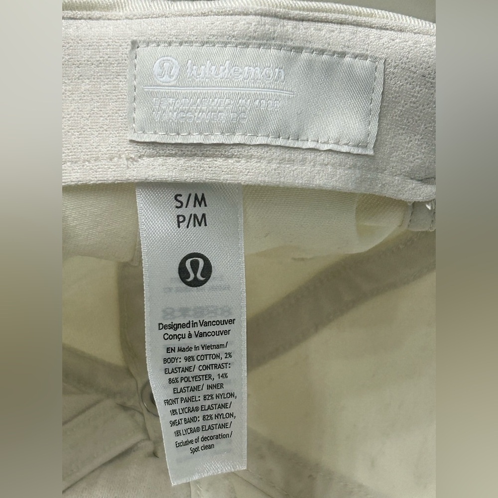 Lululemon Unisex Classic Ball Cap Off White Size S/M Athletic Hat - Picture 8 of 9